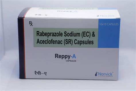 Rabeprazole Sodium EC Aceclofenac SR Capsules 100 Mg At Rs 1750