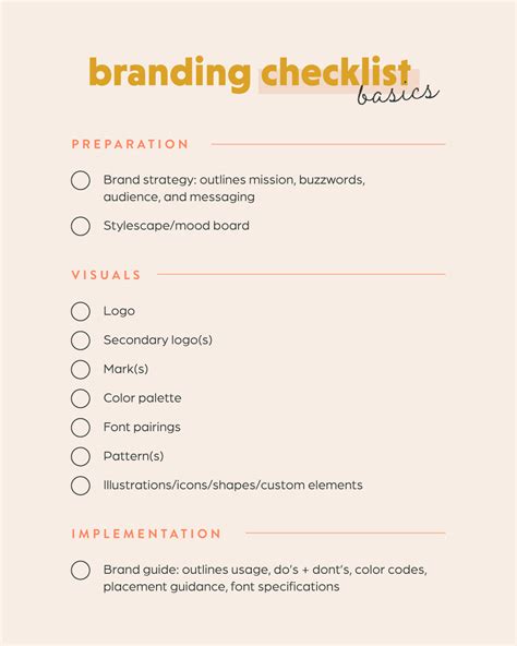 The Complete Branding Checklist Artofit