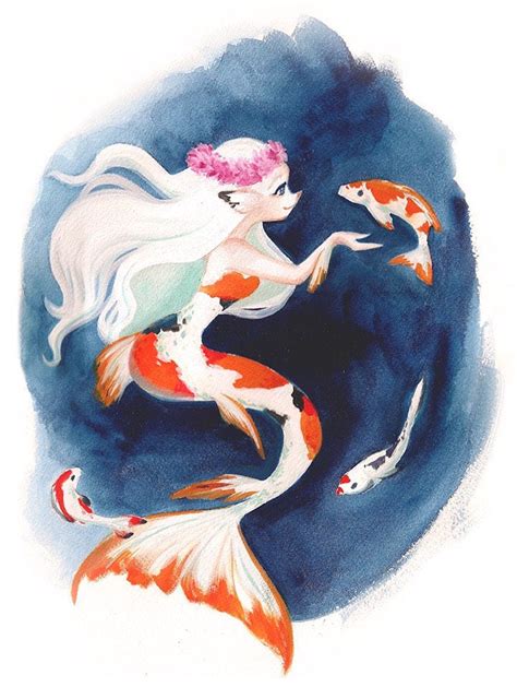 Koi Mermaid Medium Print Etsy Singapore