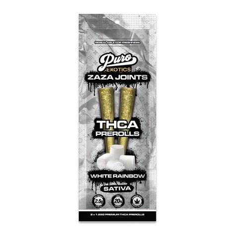 Puro Exotics Zaza Joints Thca Pre Rolls 2pcs 2 5g