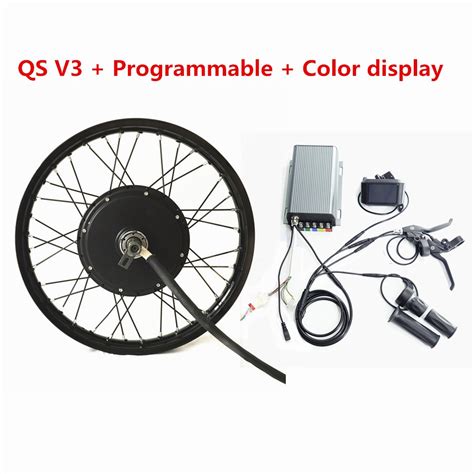 Programmable TFT Color Display QS V3 Ebike 72v 5kw Rear Wheel Electric