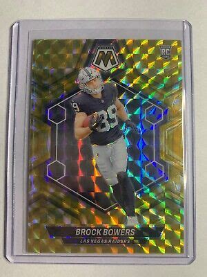 2024 Panini Mosaic Brock Bowers Reactive Yellow Prizm 313 Rookie RC SP