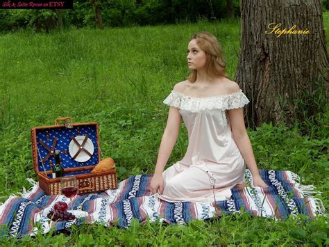 Stephanie TEEN LINGERIE MODEL Outdoor Photo Shoot Set For Silk And Satin Rescue Vintage Lingerie