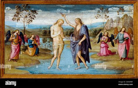 Il Battesimo Di Cristo Di Perugino Immagini E Fotografie Stock Ad Alta