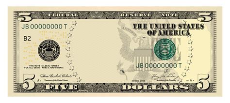 Five Dollar Bill Front And Back