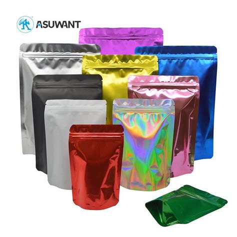 China Ziplock Plastic Mylar Gold Matte Aluminum Foil Bag Custom Printed