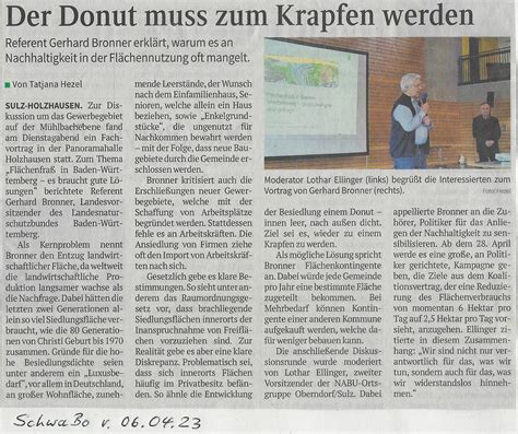 Der Donat Muss Zum Krapfen Werden Initiative Pro M Hlbachebene