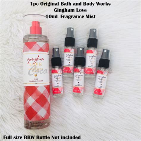 Pc Original Ml Bbw Fragrance Mist Gingham Love Cm X Cm Sprayer Bottle Ml Sample Size