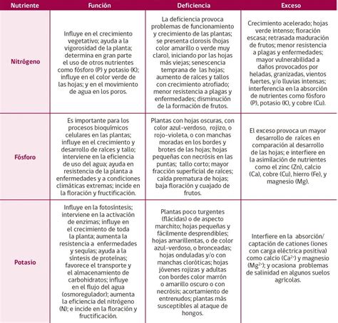 Ficha T Cnica Deficiencia Y Exceso De Nutrientes Esenciales En El The
