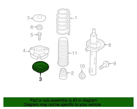 2005-2022 Volkswagen Suspension Strut Bearing 1K0-412-249-B | OEM Parts ...