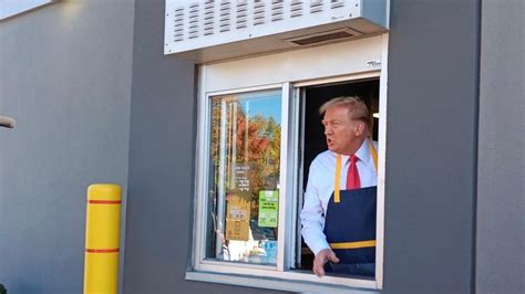 Trump Visits Pa Mcdonalds Alleges Harris Lied About College Work