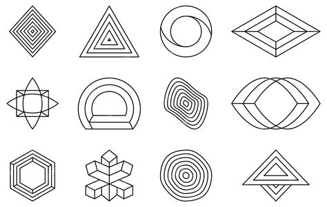 Premium Vector | Impossible shapes set