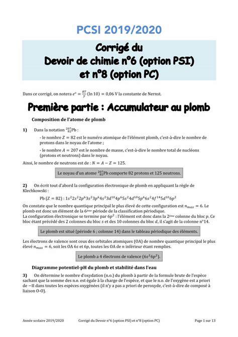 Pdf Ds Psi Pc Corrige Chimie Pcsi Dokumen Tips