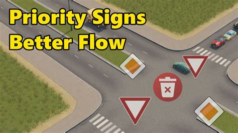 More Efficient Intersections With Priority Signs In Cities Skylines