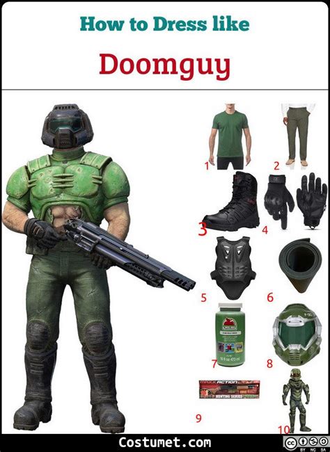 Doomguy Costume For Halloween Doom Classic Doom Game Mens Halloween