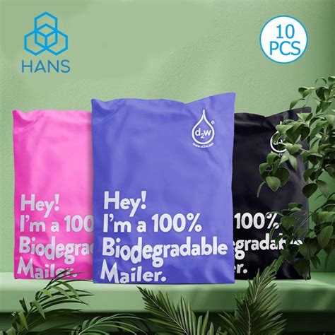 13x10 Inches 100 Biodegradable D2W Poly Mailers 10Pcs Compostable