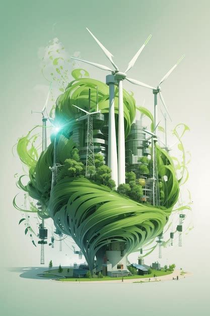 Premium AI Image Green Energy Revolution Full Development And Surge