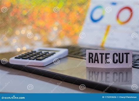 rate cut business finance doom gloom concept  laptop  stock