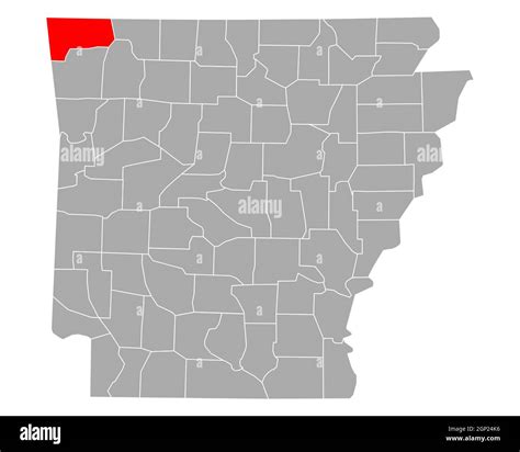 Map of Benton in Arkansas Stock Photo - Alamy