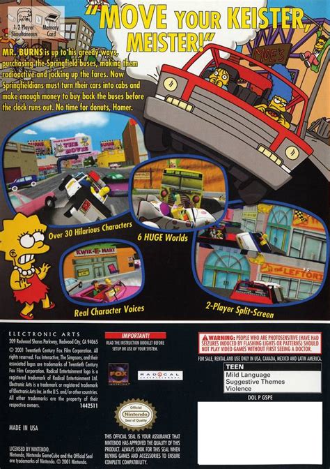 The Simpsons: Road Rage Characters - Giant Bomb