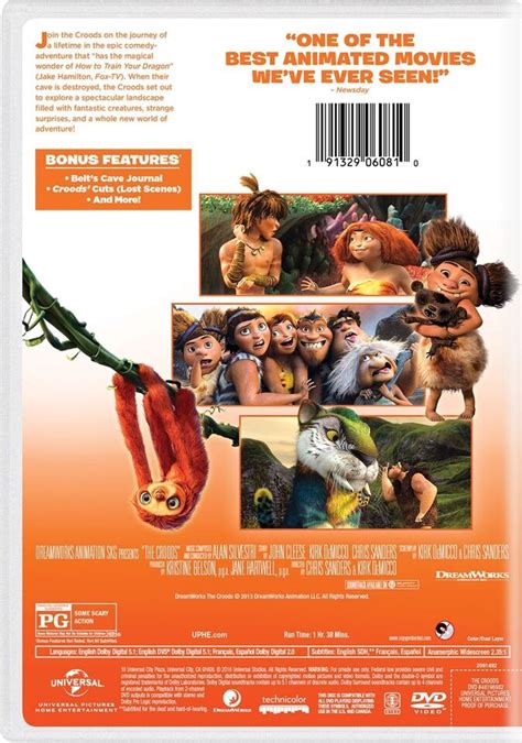 New The Croods Dvd The Movie Part Nicolas Cage Emma Stone Ryan