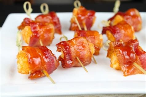 Barbecue Bacon Wrapped Tater Tots Miss In The Kitchen