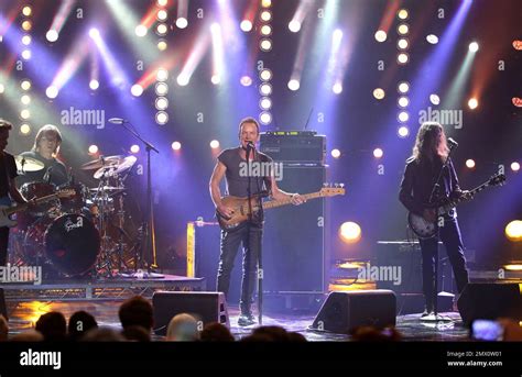 Sting Performs A Medley At The American Music Awards At The Microsoft