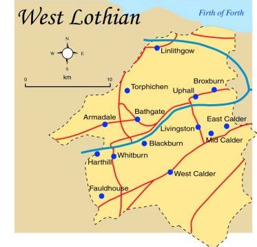 west lothian west lothian map