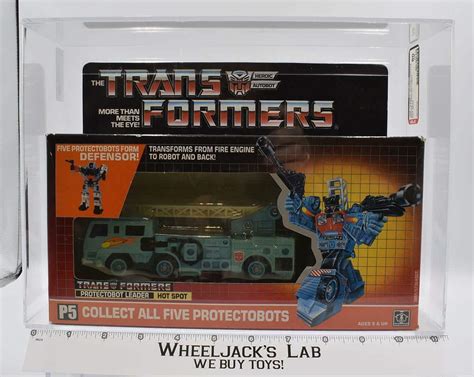 Hot Spot AFA Sealed Vintage G Transformers Hasbro Figure Wheeljack S Lab