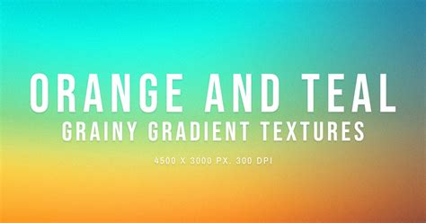 Orange And Teal Grainy Gradient Textures, Graphics - Envato Elements