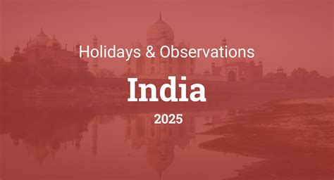 Holidays And Observances In India In 2025