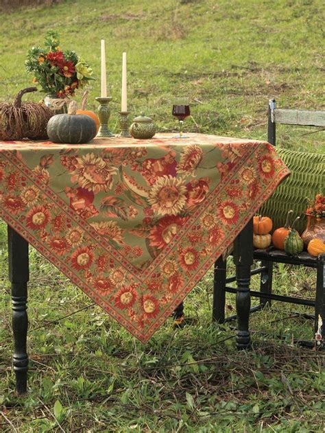 Autumn Garden Table Cloth Kitchen Tablecloths Fall Decor