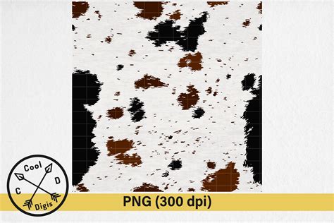 Cow Print Brown Black White Cowhide Png Gr Fico Por Cool Digis