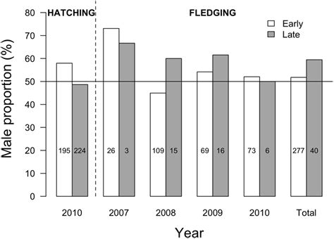 Sex Ratio Of King Penguin Chicks Produced Either Early Or Late During