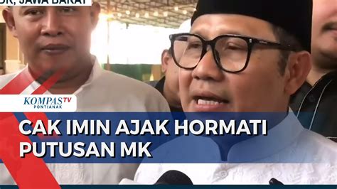 Bacawapres Muhaimin Tanggapi Soal Putusan Usia Cawapres Kita Hormati