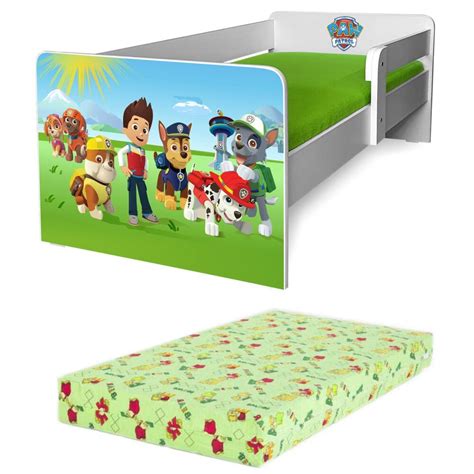 Pat Copii Paw Patrol P Ani Cu Bariera De Protectie Pat Copii Ro Pc