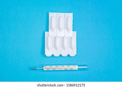 White Suppositories Anal Vaginal Use On Stock Photo 1586912173