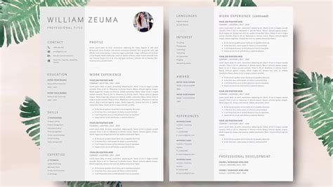 A professional Resume / CV design in Microsoft word | Upwork