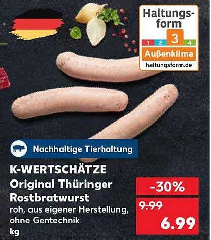 K Wertsch Tze Original Th Ringer Rostbratwurst Angebot Bei Kaufland