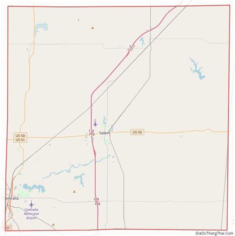 Street map of Marion County, Illinois | Map, Marion county, Street map