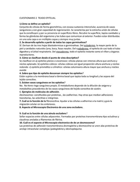 Examen 14 Abril 2017 Preguntas Y Respuestas CUESTIONARIO 2 TEJIDO