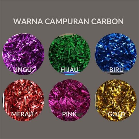 Jual Satuan Serat Carbon Besar Forged Isi Gr Warna Warni Campuran