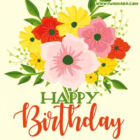 Happy Birthday Flowers Gif For Her - Happy Birthday Flowers Gifs Download On Funimada Com ...