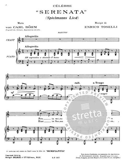 Serenata Op6 Von Enrico Toselli Im Stretta Noten Shop Kaufen