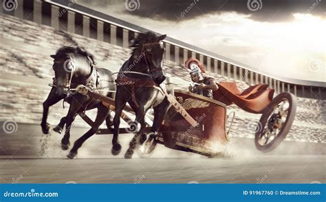 Chariot Race Stock Photo Image Of Ancient Horses Rome 91967760