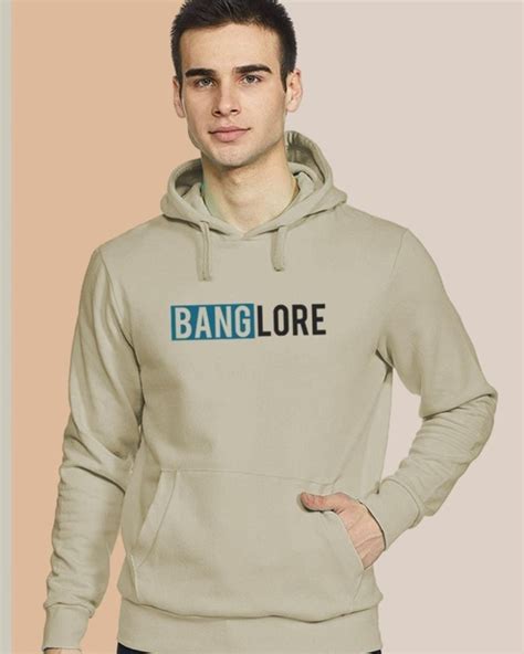 Buy Mens Beige Bangalore Typography Hoodie For Men Online At Bewakoof