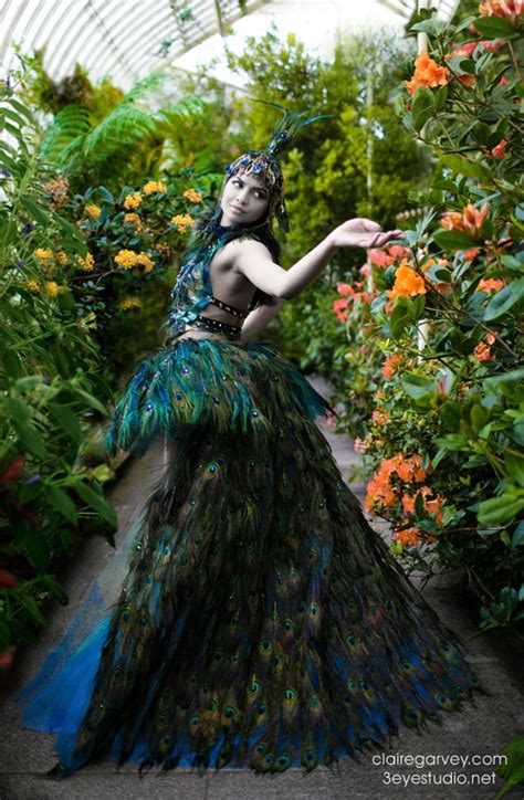 Peacock Fantasy Fairy Gown Peacock Costume Peacock Dress Blue