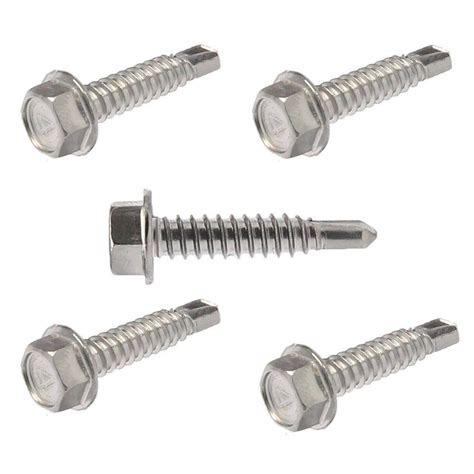 8 Hex Washer Head Self Drilling Sheet Metal Tek Screws 410 Stainless