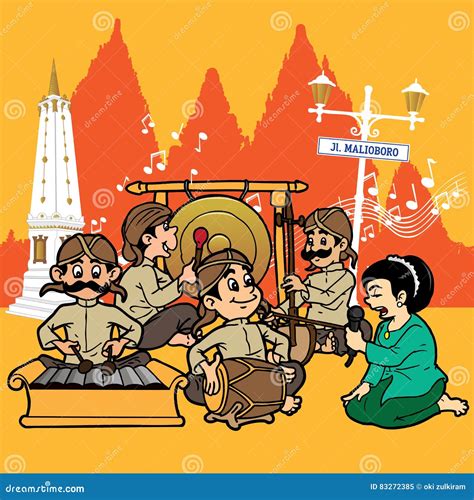 Gamelan And Jogjakarta Stock Vector Illustration Of Prambanan 83272385