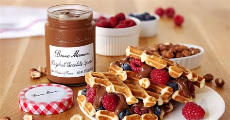 Hazelnut Chocolate Waffle Berry Sandwich Bonne Maman